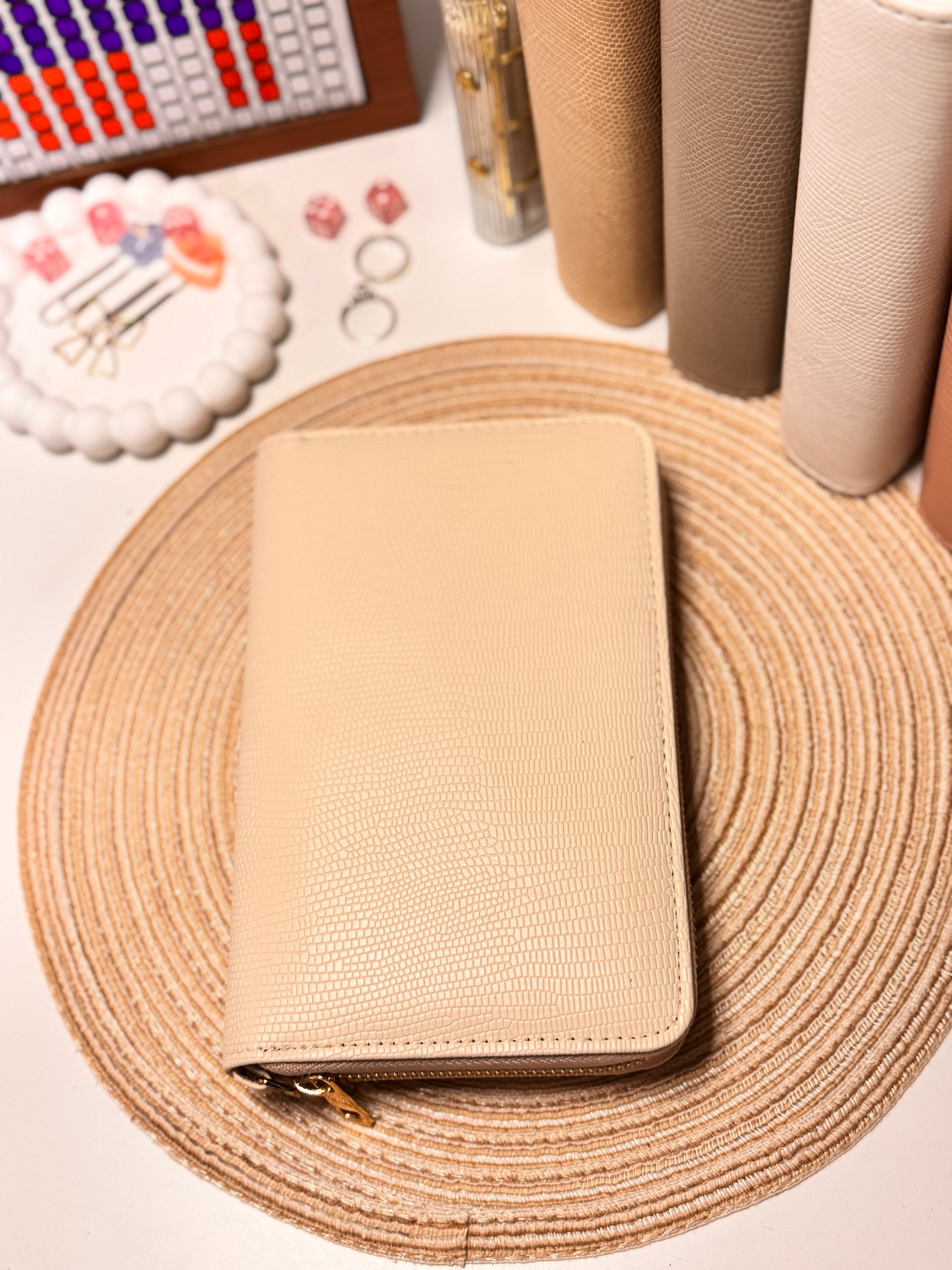 A6 peněženka - krémová