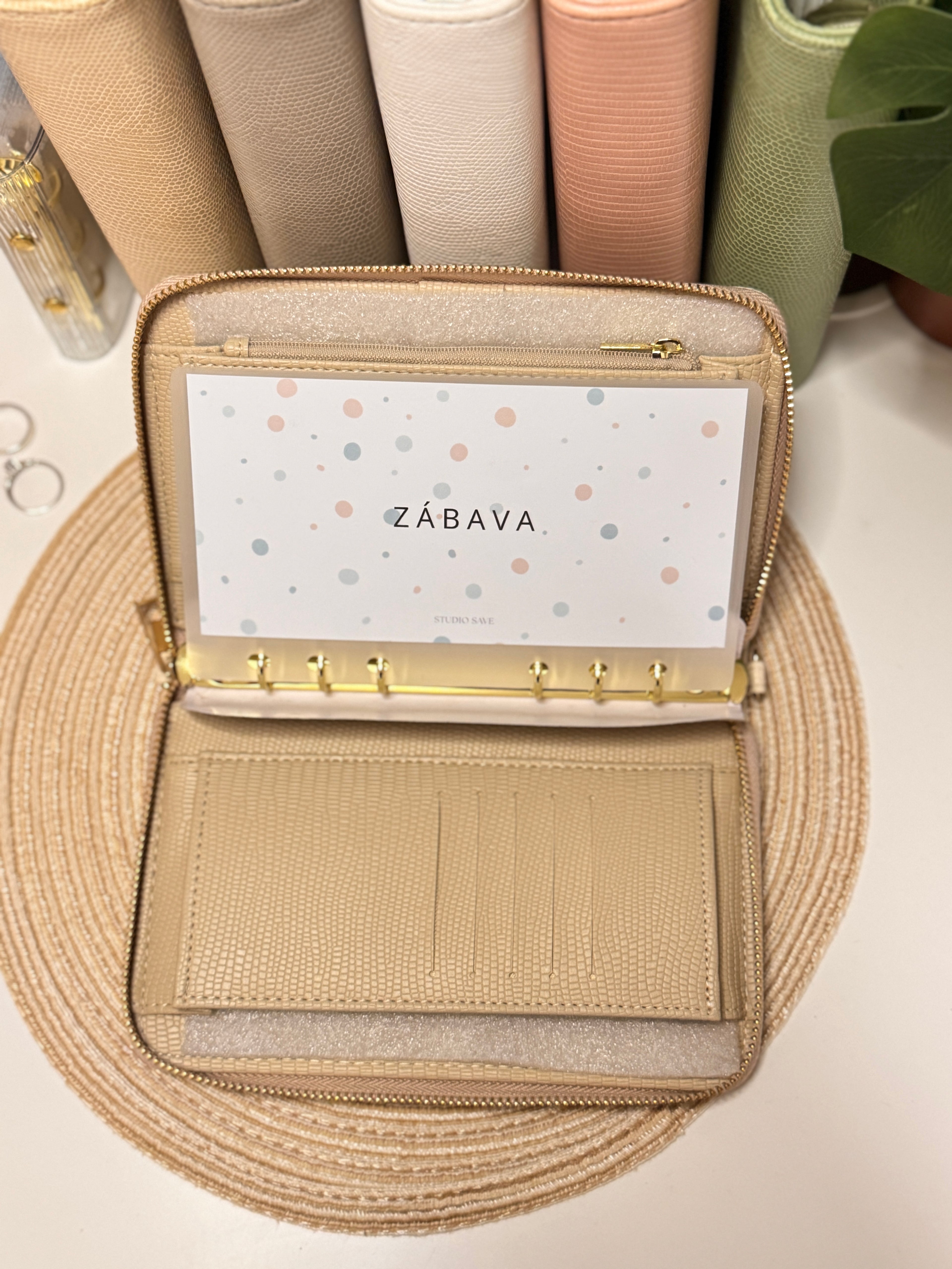 A6 peněženka - krémová