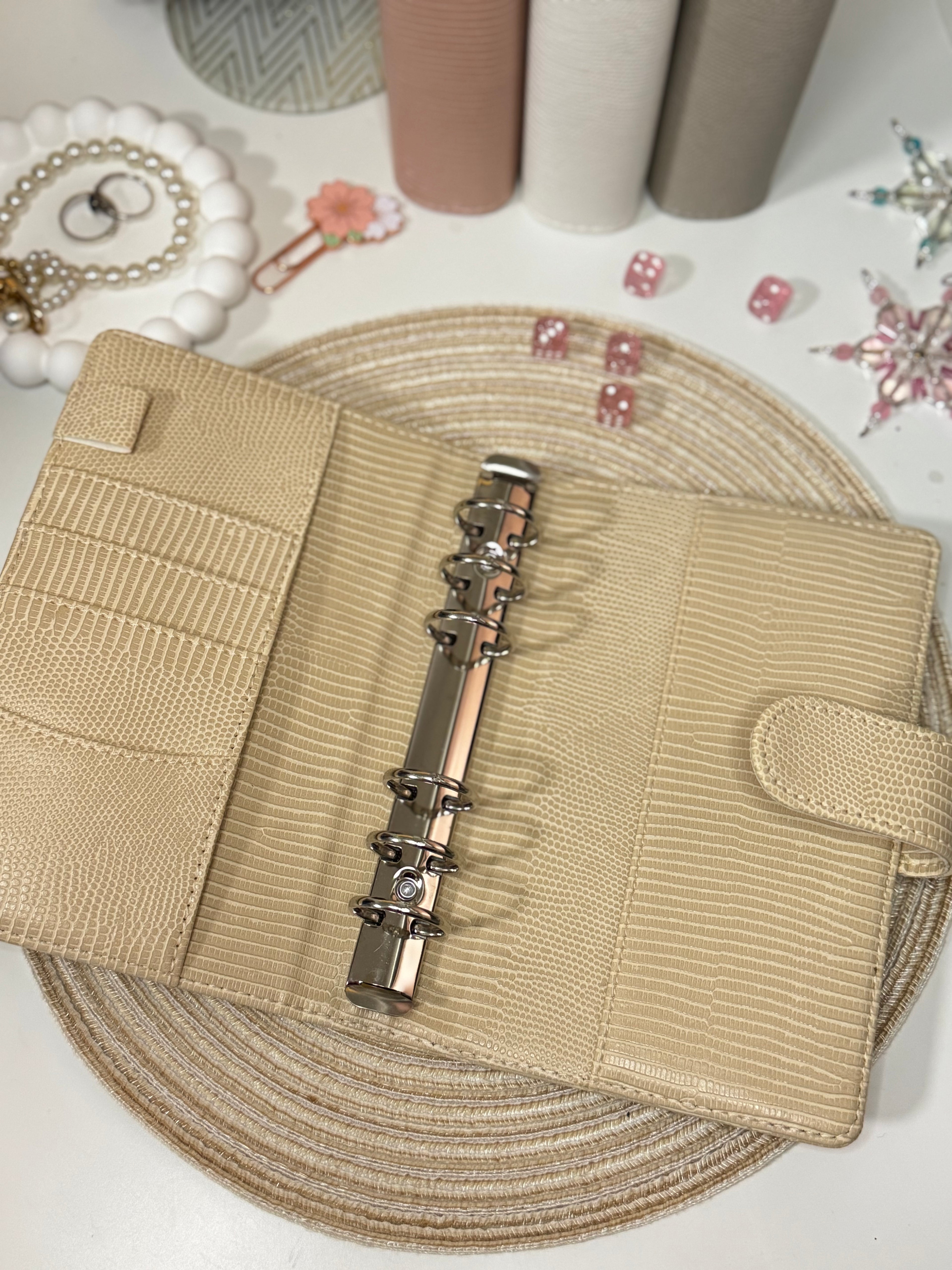 Luxusní pořadač A6 - béžová