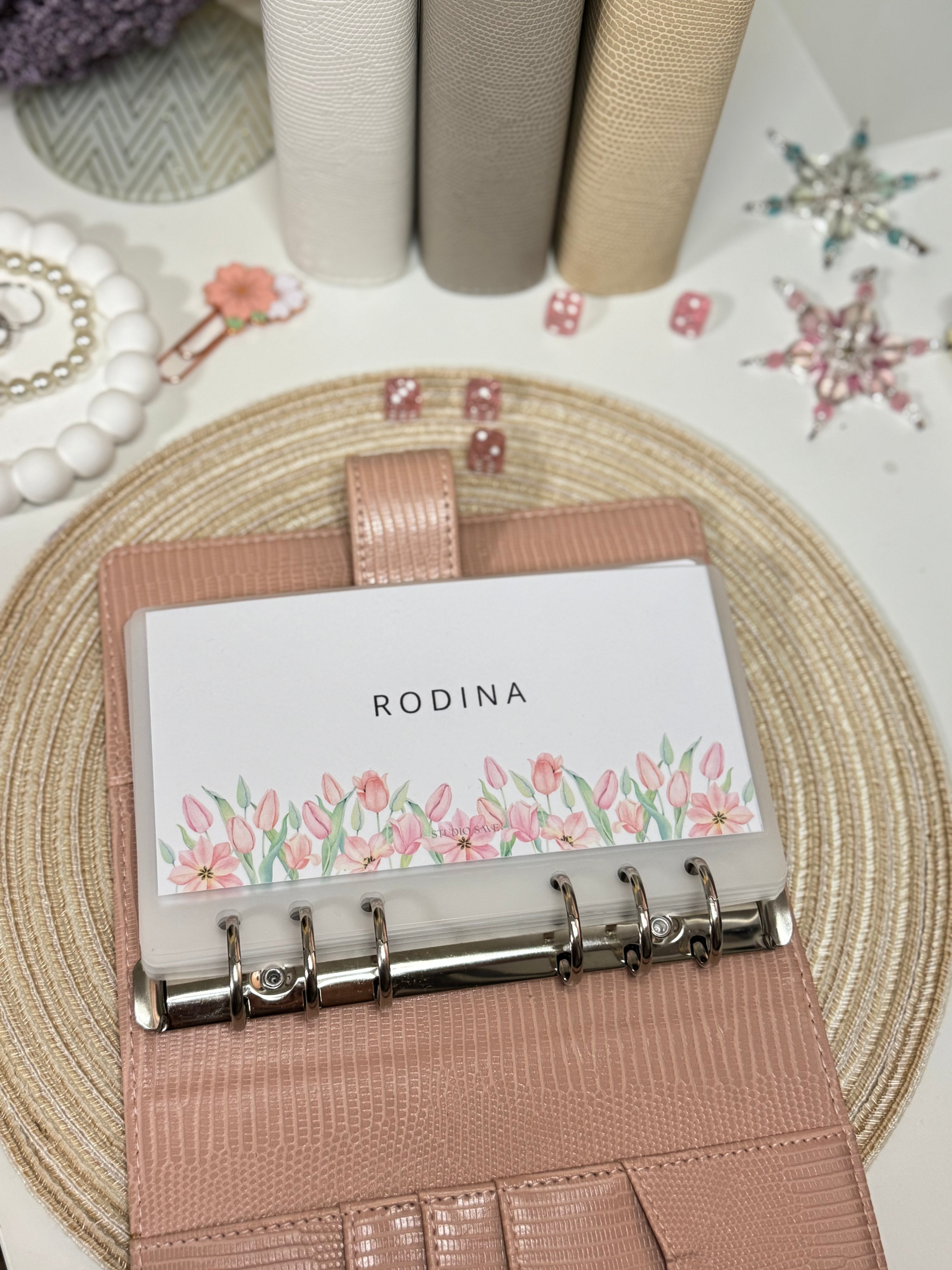 Luxusní pořadač A6 - růžová