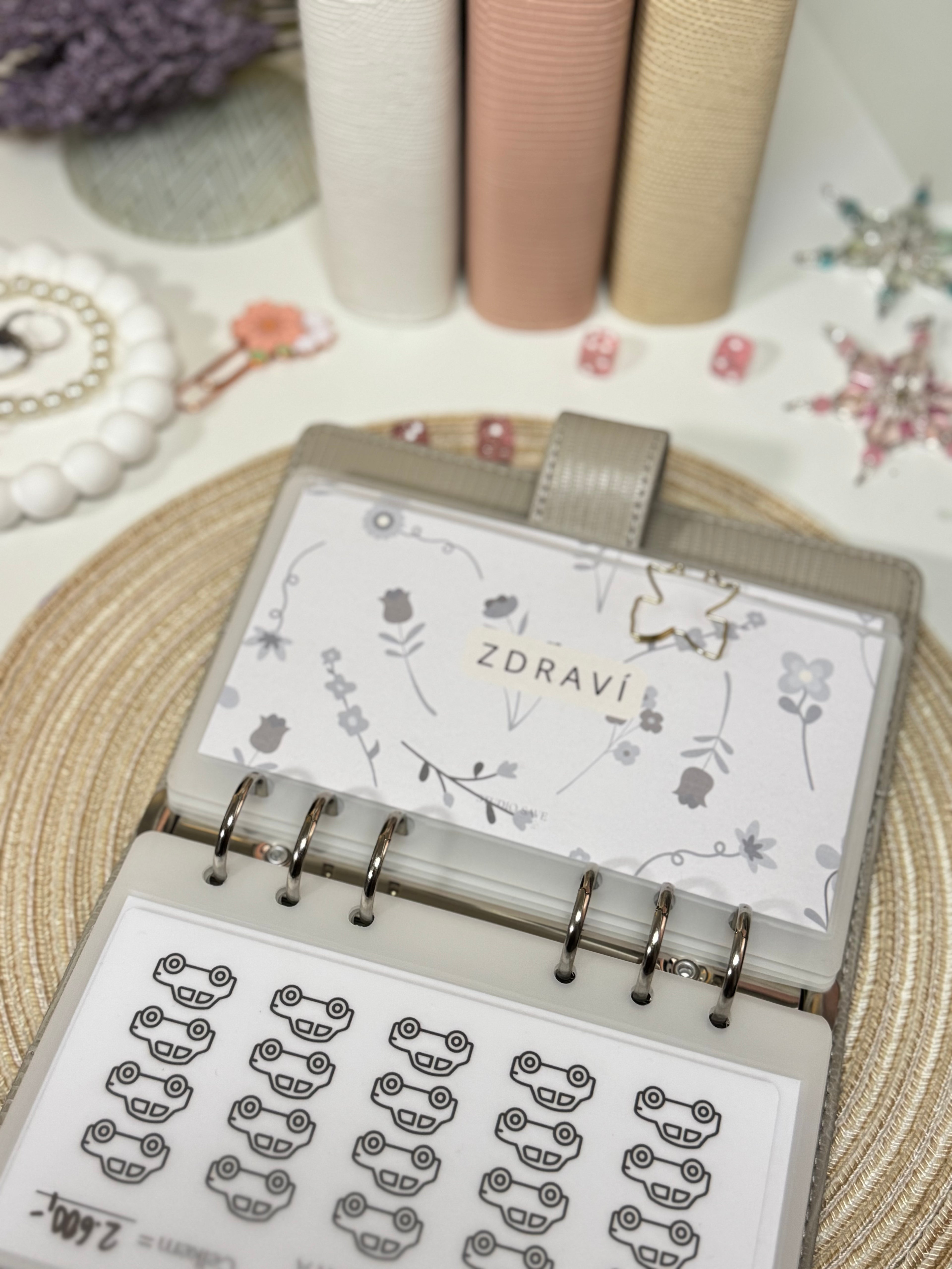 Luxusní pořadač A6 - šedá