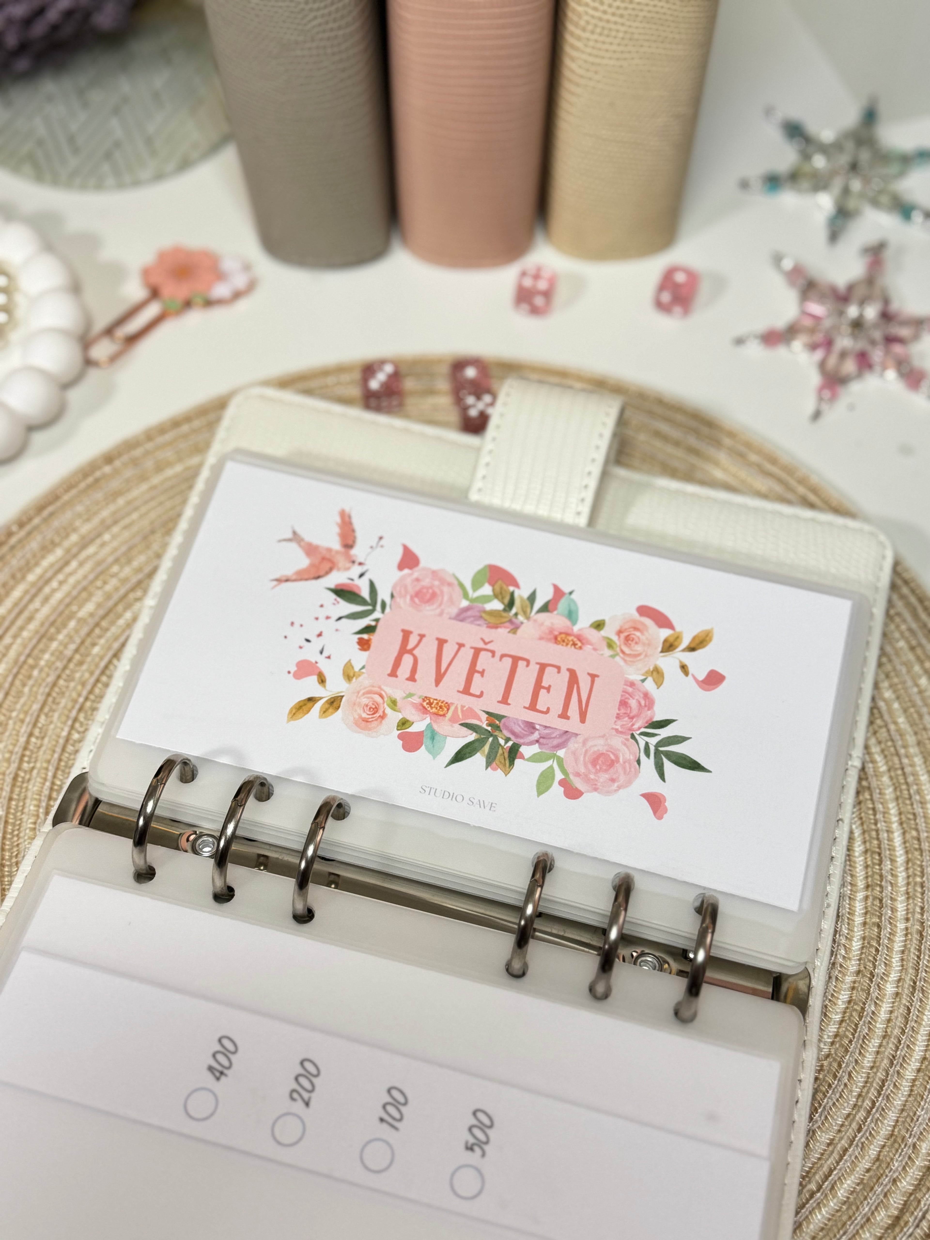 Luxusní pořadač A6 - bílá