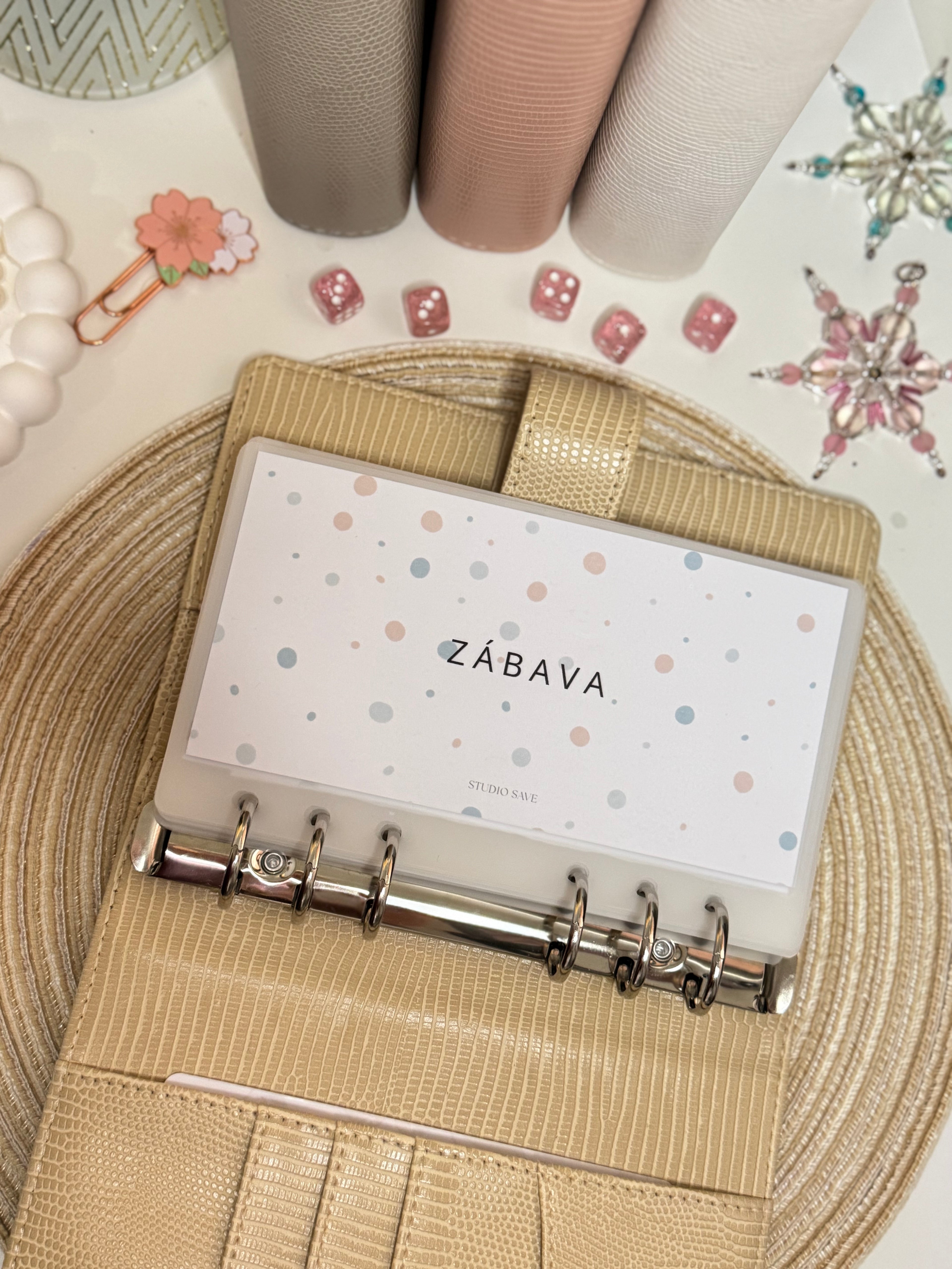 Luxusní pořadač A6 - béžová