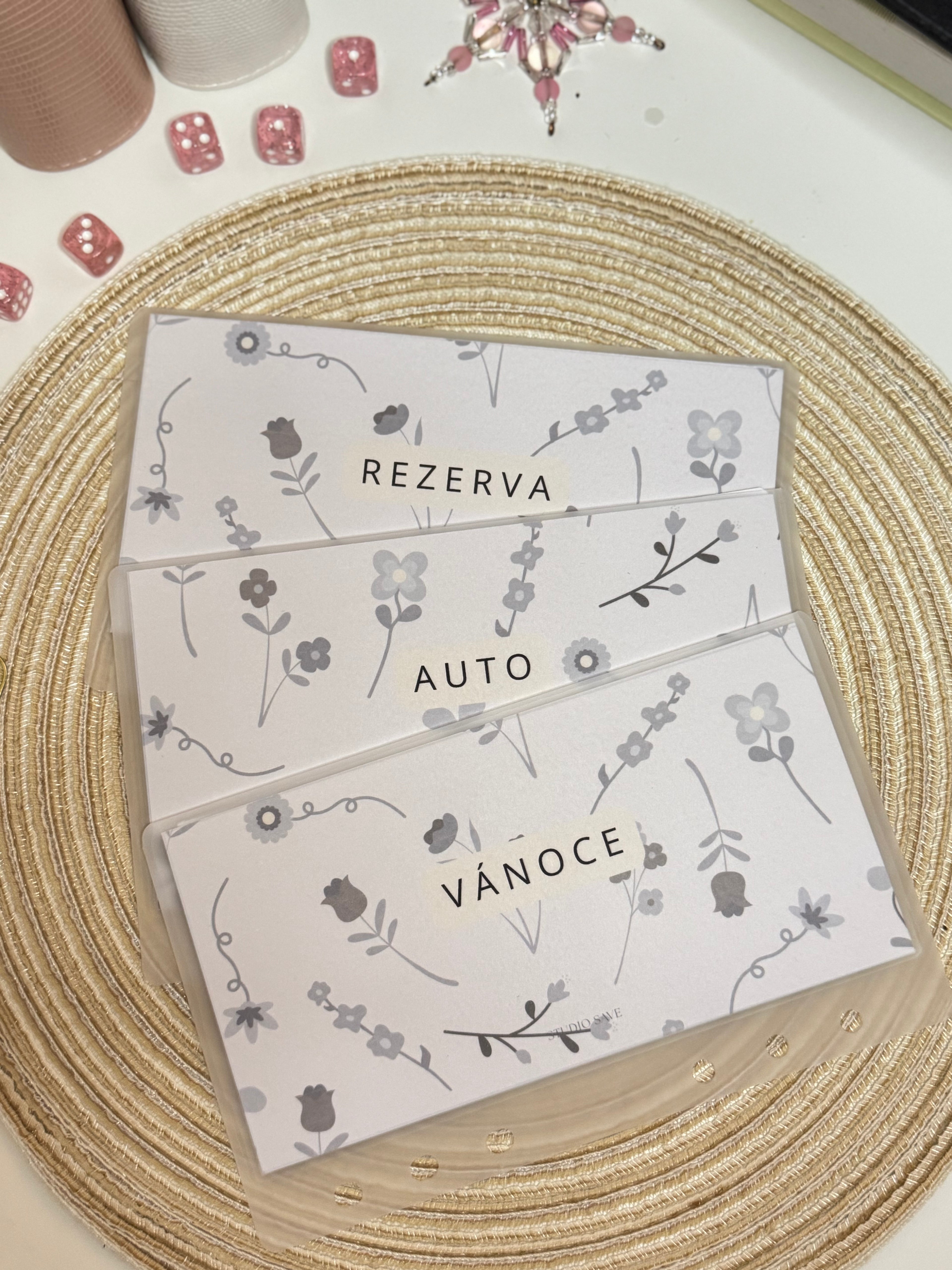 A6 obálky s nápisy na přání - Šedé